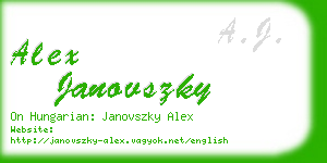 alex janovszky business card